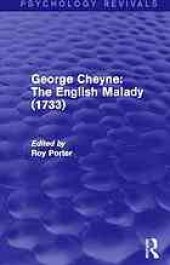 book George Cheyne : the English malady (1733)