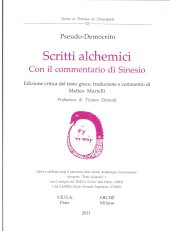 book Scritti alchemici. Con il commentario di Sinesio. Edizione critica del testo greco, traduzione e commento