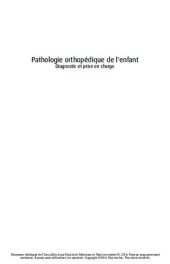 book Pathologie orthopedique de l'enfant