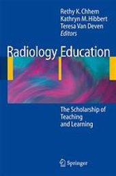 book Radiology education the scholarship of teaching and learning