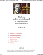 book The Jews, and the Jews in England