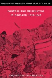 book Controlling Misbehavior in England, 1370-1600