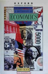 book A dictionary of economics