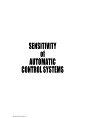 book Sensitivity of automatic control systems