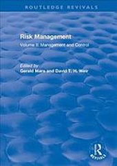 book Risk management. Volume II, Management and control