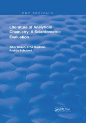 book Literature of Analytical Chemistry : a Scientometric Evaluation