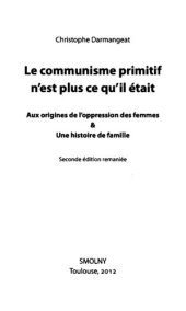 book Le communisme primitif n'est plus ce qu'il était