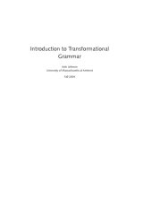 book Introduction to Transformational Grammar