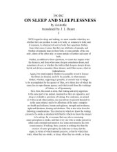 book On Sleep And Sleeplessness