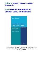 book Oxford Handbook Of Critical Care