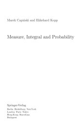 book Measure, Integral and Probability