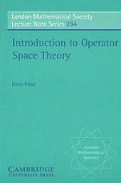 book Introduction to operator space theory