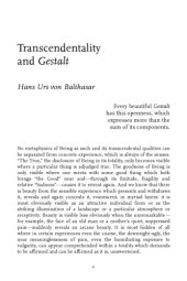 book Transcendentality and Gestalt