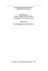 book Das Evangelium nach Johannes: Eingeleitet und erklärt von Charles Kingsley Barrett