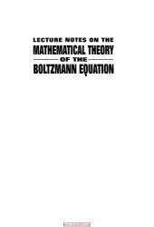 book Lecture Notes on the Discretization of the Boltzmann Equation