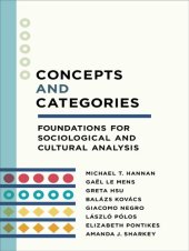 book Concepts and Categories: Foundations for Sociological and Cultural Analysis