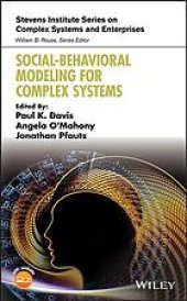 book Social-behavioral modeling for complex systems