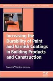 book Increasing the durability of paint and varnish coatings in building products and construction