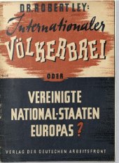 book Internationaler Völkerbrei oder Vereinigte National-Staaten Europas?