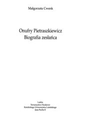 book Onufry Pietraszkiewicz: biografia zesłańca