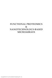 book Functional Proteomics and Nanotechnology-Based Microarrays