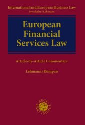 book European Financial Services Law