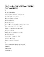 book Social Background of Indian Nationalism