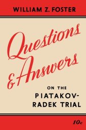 book Questions & Answers on the Piatakov-Radek Trial