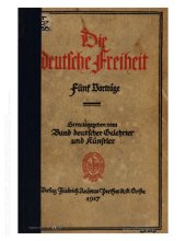 book Die deutsche Freiheit - fünf Vorträge