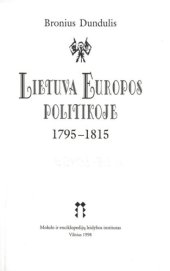 book Lietuva Europos politikoje, 1795-1815