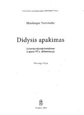 book Didysis apakimas: lietuvių rašytojų kairėjimas 4-ajame XX a. dešimtmetyje