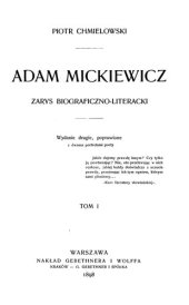 book Adam Mickiewicz: zarys biograficzno-literacki