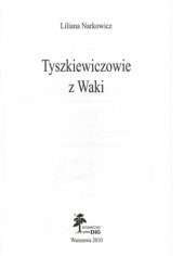 book Tyszkiewiczowie z Waki