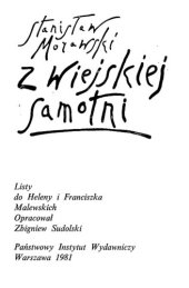 book Z wiejskiej samotni: listy do Heleny i Franciszka Malewskich