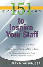 book 151 quick ideas to inspire your staff