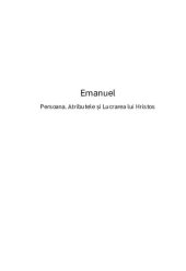 book Persoana, atributele și lucrarea lui Hristos