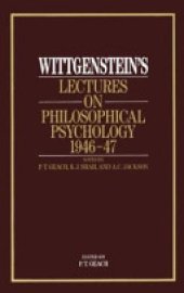 book Wittgenstein's Lectures on Philosophical Psychology, 1946-47