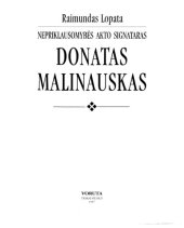 book Nepriklausomybės akto signataras Donatas Malinauskas