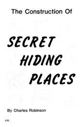 book The construction of secret hiding places