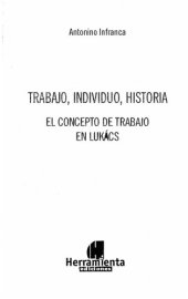 book Trabajo, individuo e historia. El concepto de trabajo en Lukács