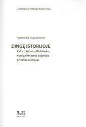 book Dingę istorijoje: XVI a. Lietuvos Didžiosios Kunigaikštystės bajorijos privatūs archyvai