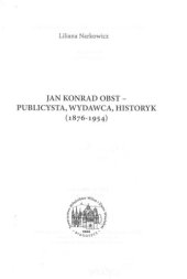 book Jan Konrad Obst - publicysta, wydawca, historyk: (1876-1954)