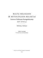 book Baltų religijos ir mitologijos reliktai Lietuvos Didžiojoje Kunigaikštystėje (XIV-XVIII a.): šaltinių rinkinys