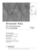 book Answer Key An Introduction to Language Tenth Edition