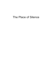 book The Place of Silence: Architecture / Media / Philosophy