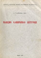 book Marijos garbinimas Lietuvoje