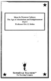 book Ideas in Western Culture: The Age of Absolutism and Enlightenment