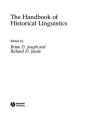 book The Handbook of Historical Linguistics