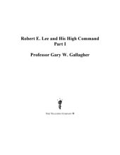 book Robert E. Lee and his high command