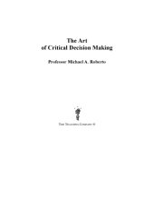 book The art of critical decision making